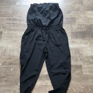 Black Strapless Romper